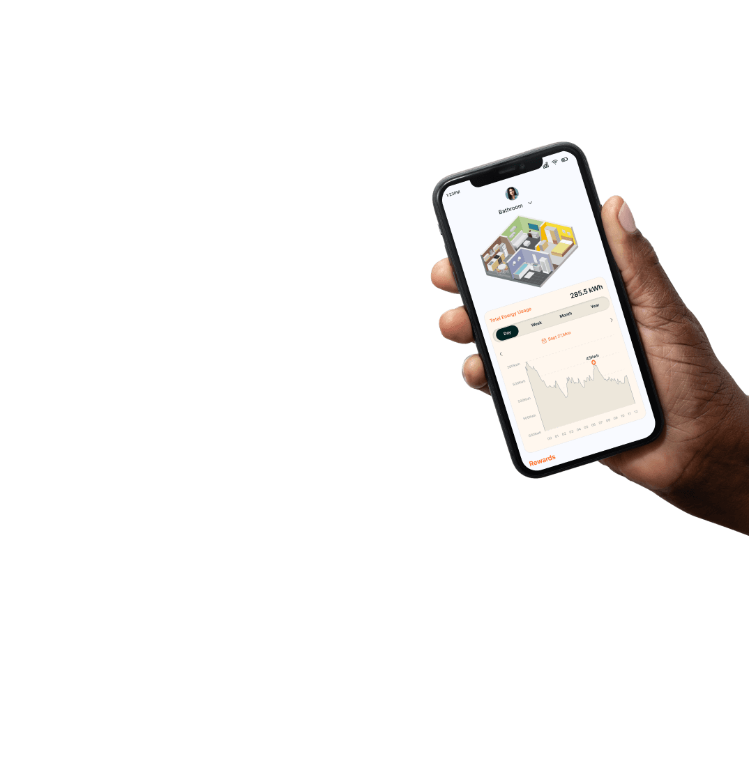 Lightly energy dashboard on phone